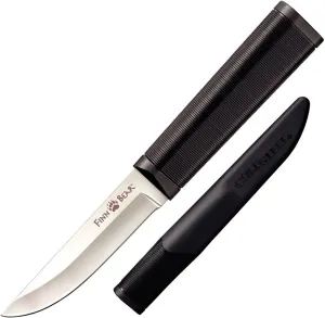 Cold Steel Finn Bear 4" Durable Compact German 4116 Stainless Steel Fixed Blade Straight Back Outdoor Game Hunting Utility Knife, 4-1/2" Textured Handle, Secure-Ex Sheath