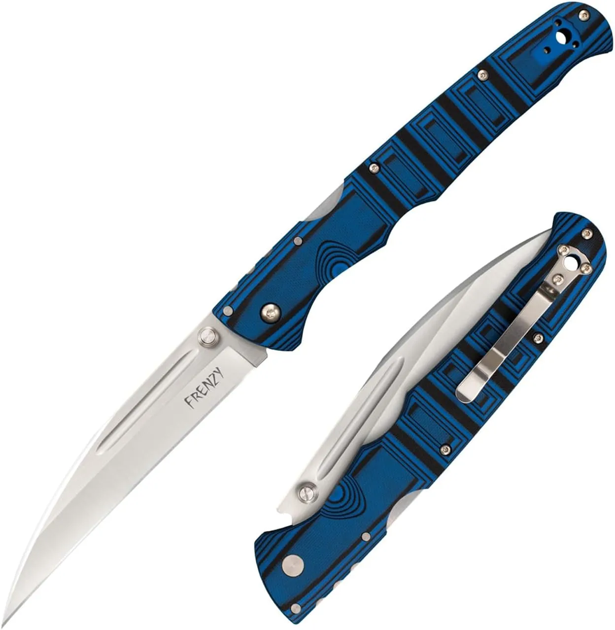 COLD STEEL Frenzy II 5.5" S35VN Razor-Sharp Blade 6.75" G-10 Handle Everyday Carry Tactical Folding Knife with Tri-Ad Locking Mechanism