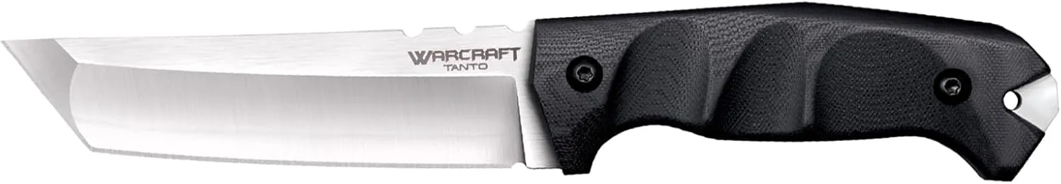 Cold Steel Warcraft San Mai III Tanto Point Razor-Sharp Blade G-10 Handle Military Tactical Fixed Blade Knife w/Secure-Ex Sheath