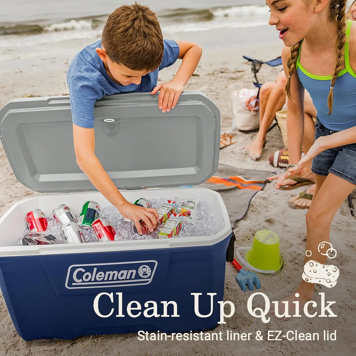 Coleman Classic Series Insulated Portable Cooler, Leak-Resistant Outdoor Hard Cooler Keeps Ice up to 5 Days, 52/70/120/150 Quart