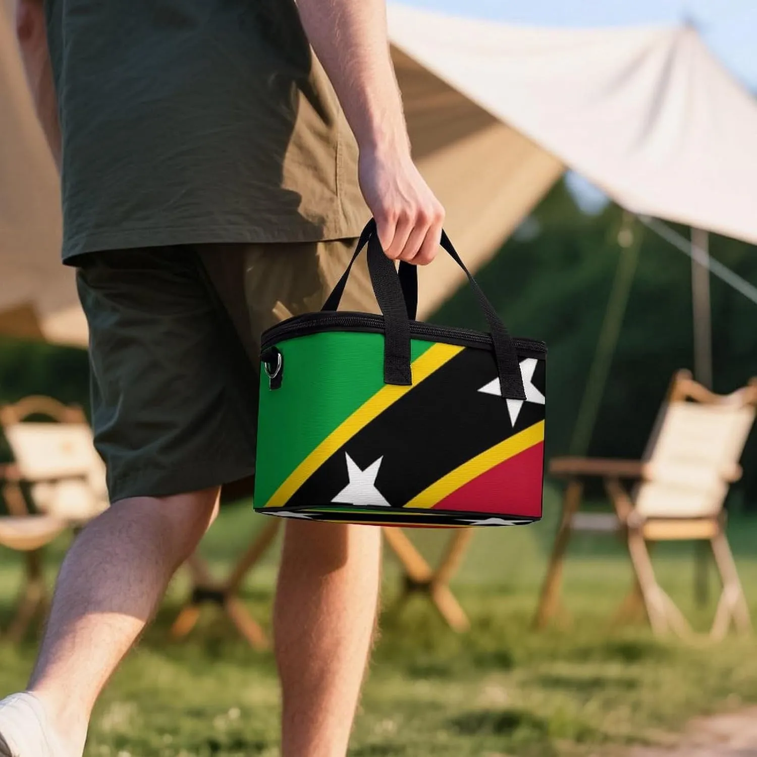 Collapsible Cooler Bag Camping Cooler Tote Lunch Cooler Insulated Waterproof Lunch Box for Picnic Beach Travel