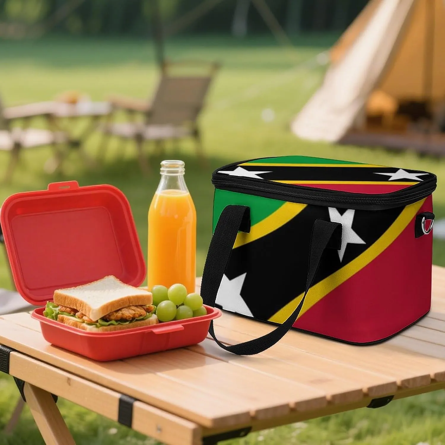 Collapsible Cooler Bag Camping Cooler Tote Lunch Cooler Insulated Waterproof Lunch Box for Picnic Beach Travel