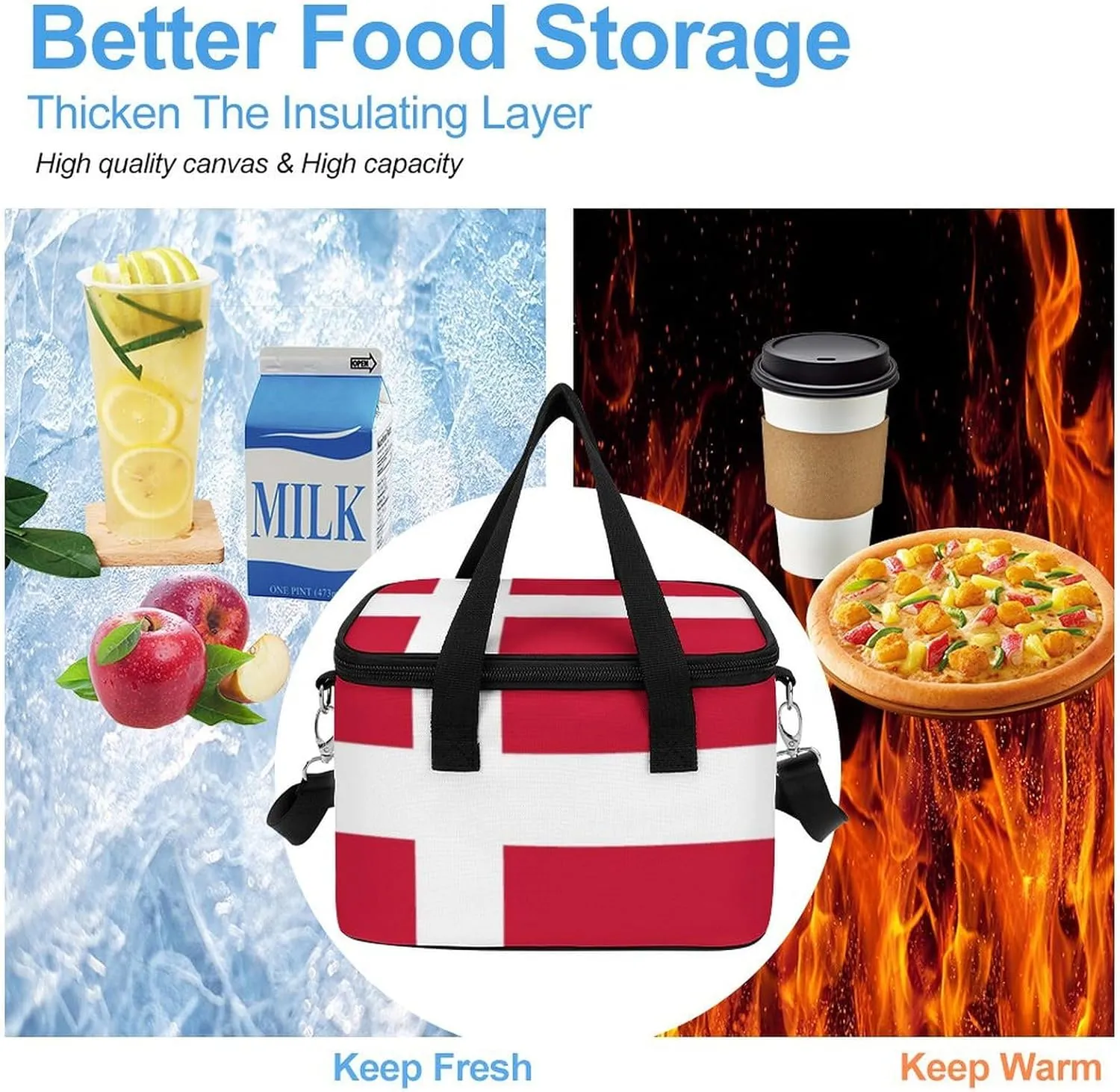 Collapsible Cooler Bag Camping Cooler Tote Lunch Cooler Insulated Waterproof Lunch Box for Picnic Beach Travel
