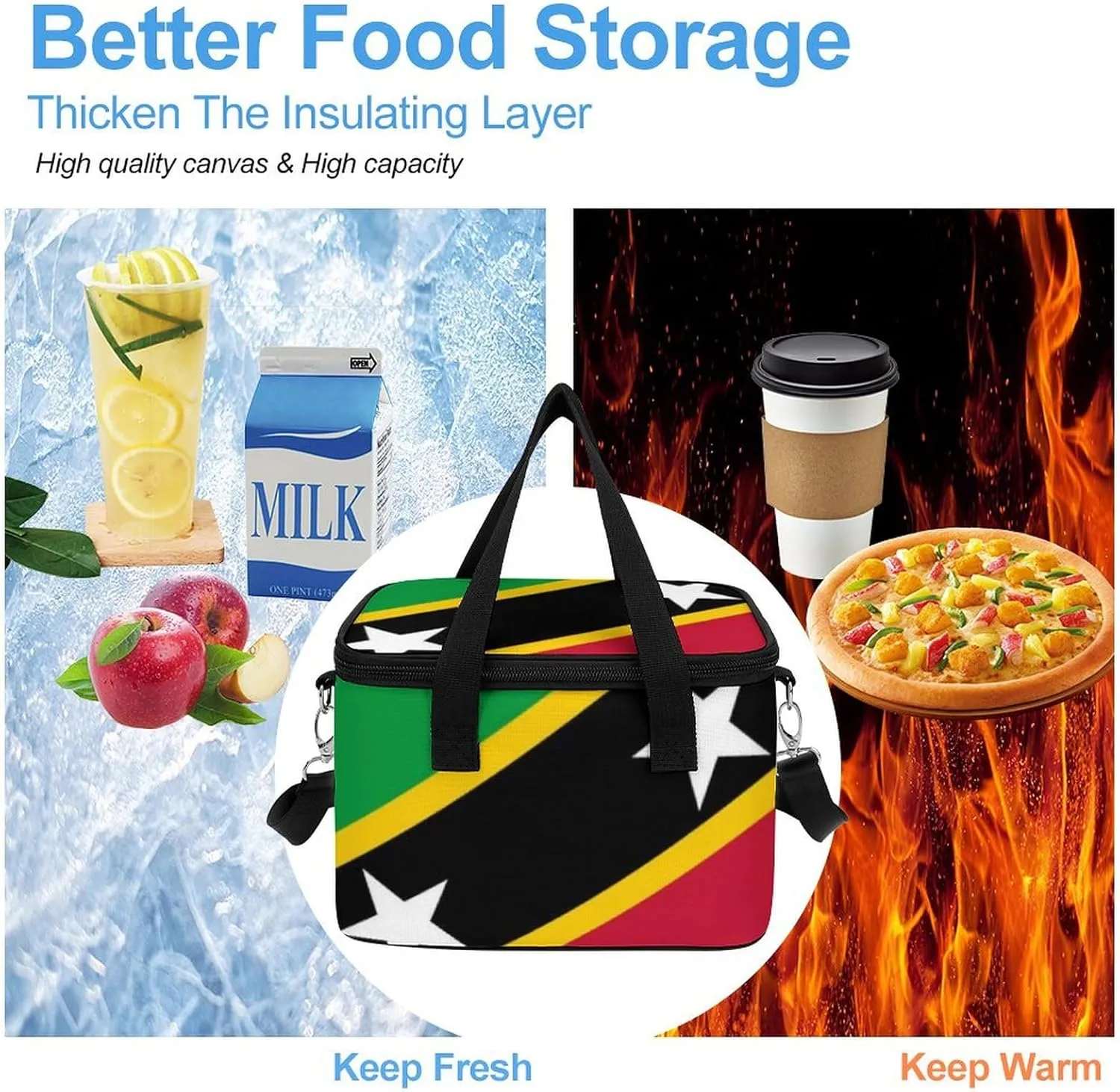 Collapsible Cooler Bag Camping Cooler Tote Lunch Cooler Insulated Waterproof Lunch Box for Picnic Beach Travel