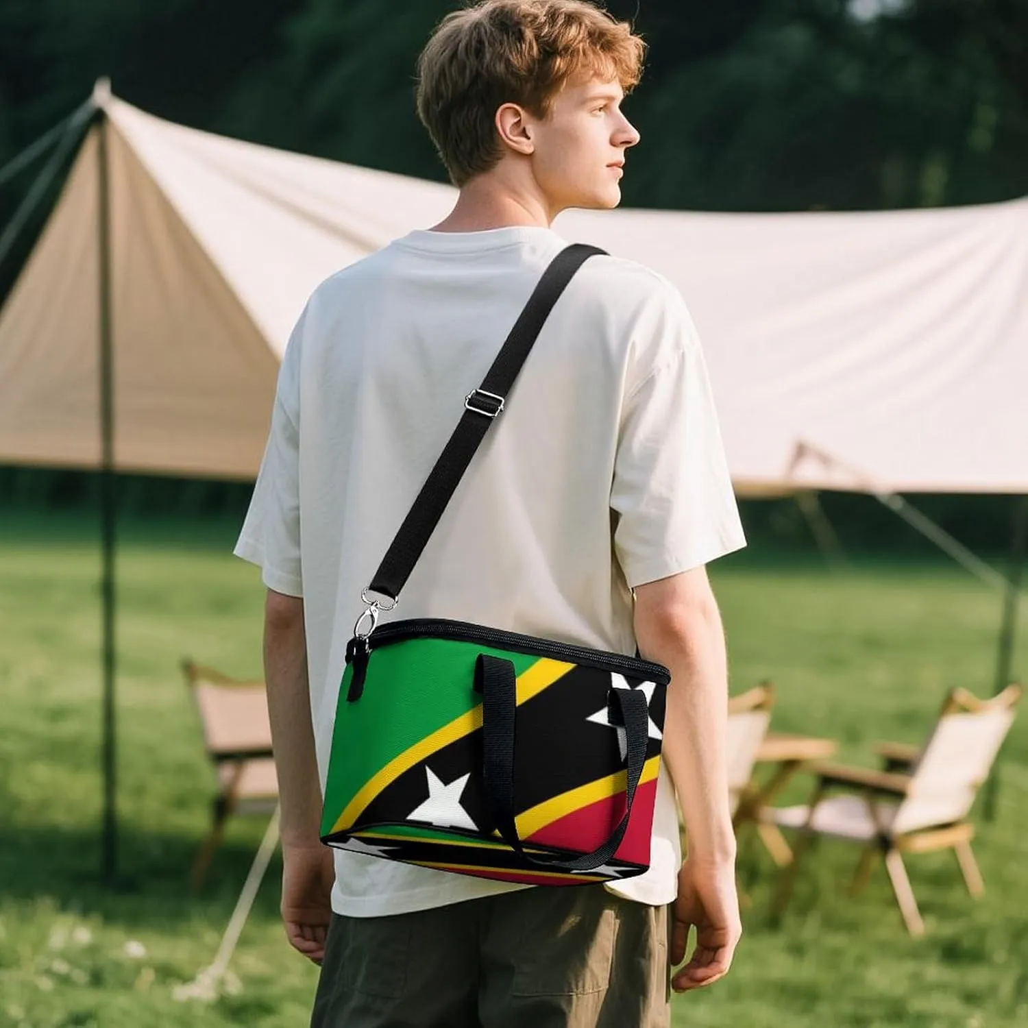 Collapsible Cooler Bag Camping Cooler Tote Lunch Cooler Insulated Waterproof Lunch Box for Picnic Beach Travel
