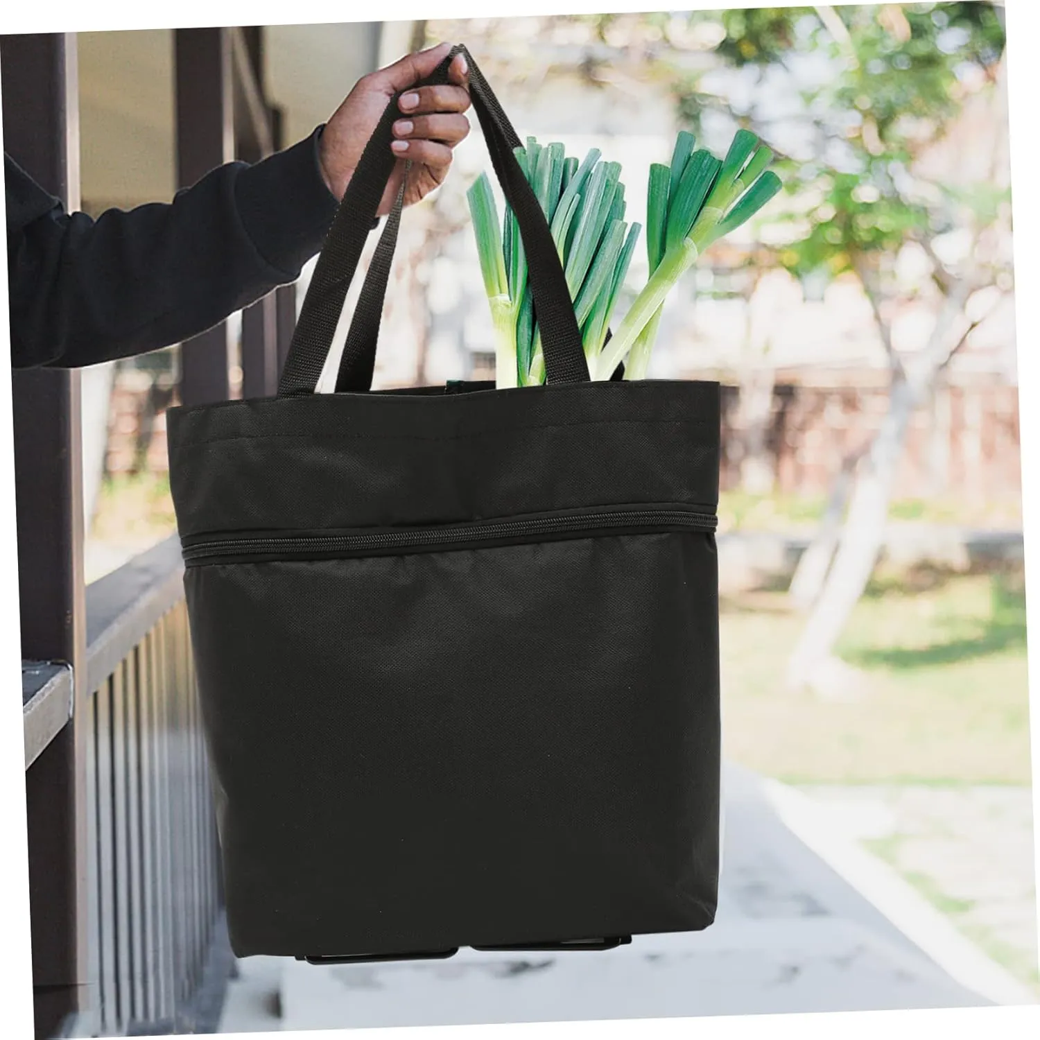 Collapsible Tey Bag with Shoulder Strap Storage Pouch for Outdoor Shopping Grocery Laundry Travel