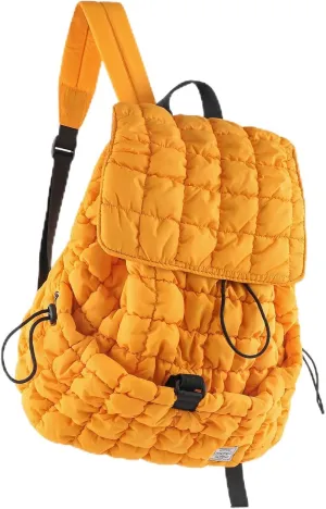 CONTAIL 18L Quilted Puffer Backpack for Women,Lightweight Puffy Hiker Pack,Yellow