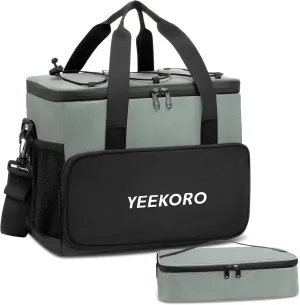 Cooler Bag, 16L 5L Insulated Lunch Box, Double Cooler Bag with Adjustable Shoulder Strap for Men & Women, Leakproof Lunch Cooler Ideal for Work Picnic Travel Shifts Daytrip