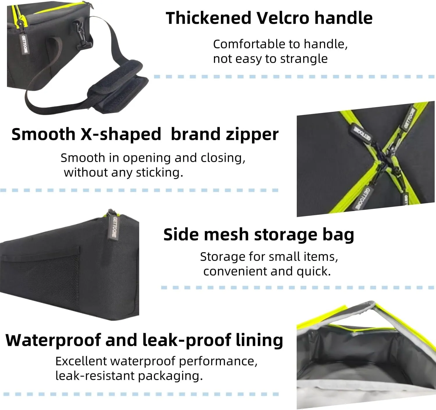 Cooler Bag - Insulated Leak Proof Thermal Bag with Folding and X-Shape Zipper Design- Beach Travel Camping Lunch Cooler Bag Frozen Food Shopping Bags