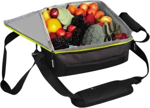 Cooler Bag - Insulated Leak Proof Thermal Bag with Folding and X-Shape Zipper Design- Beach Travel Camping Lunch Cooler Bag Frozen Food Shopping Bags