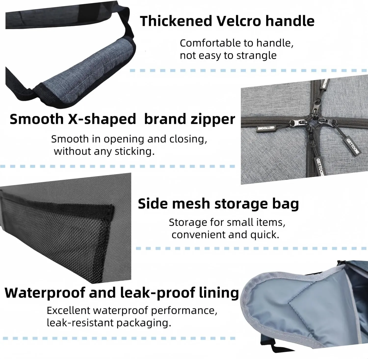 Cooler Bag - Insulated Leak Proof Thermal Bag with Folding and X-Shape Zipper Design- Beach Travel Camping Lunch Cooler Bag Frozen Food Shopping Bags