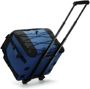 Cooler with Wheels and Handle 38L Waterproof Low Noise Rolling Cooler Foldable Zipper Closure Insulated Bag for Beach, Camping, Traveling, Picnic, Outdoor On Wheels Wheeled