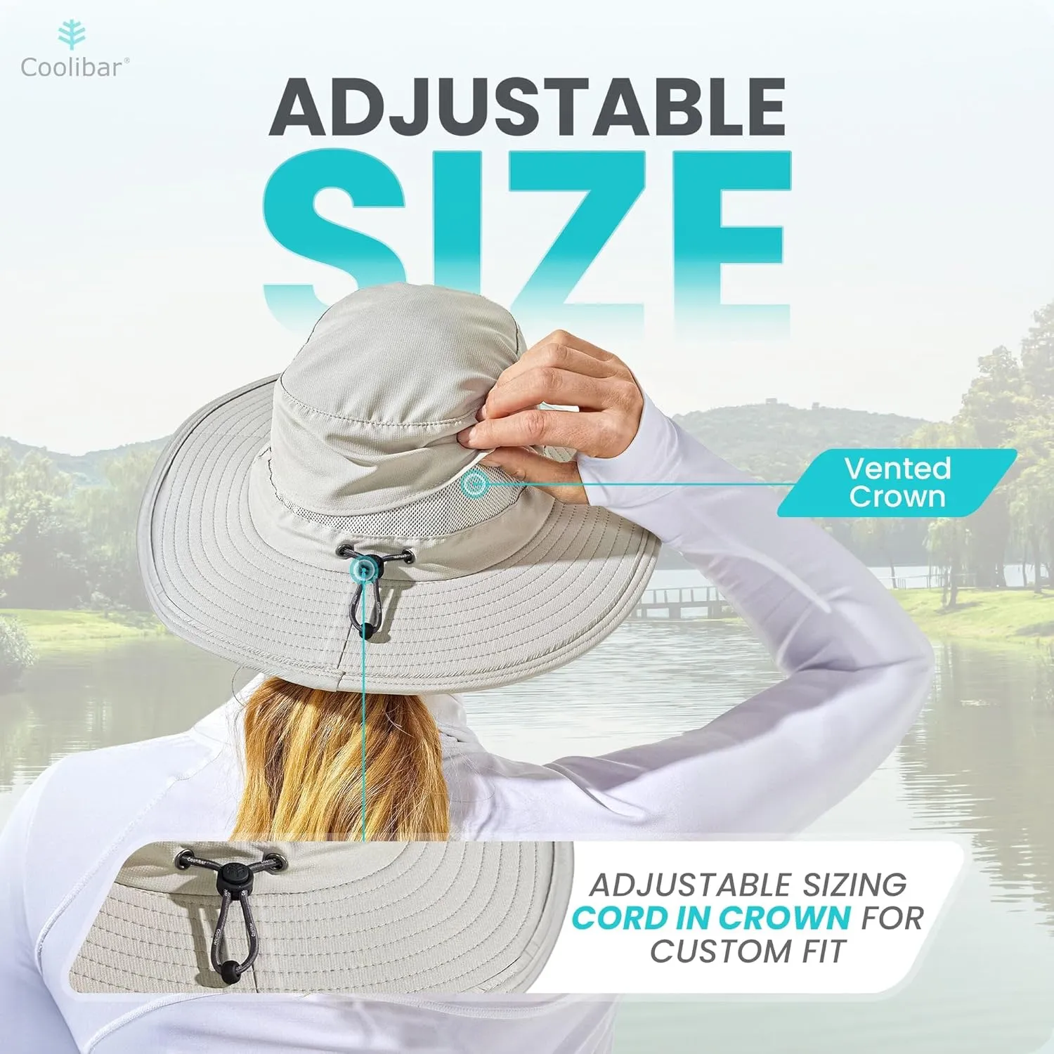 Coolibar UPF 50  Unisex Convertible Boating Hat - Sun Protective