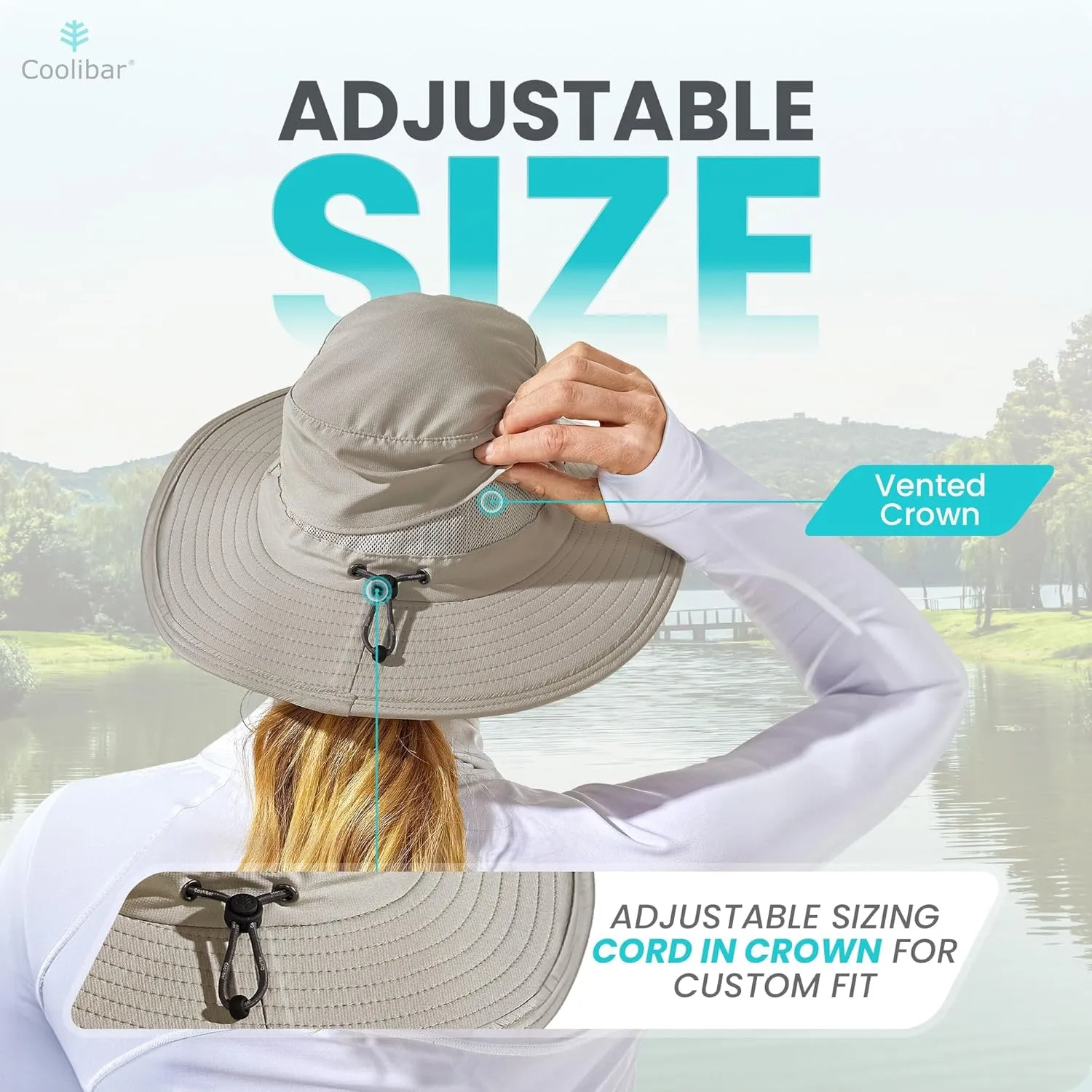 Coolibar UPF 50  Unisex Convertible Boating Hat - Sun Protective