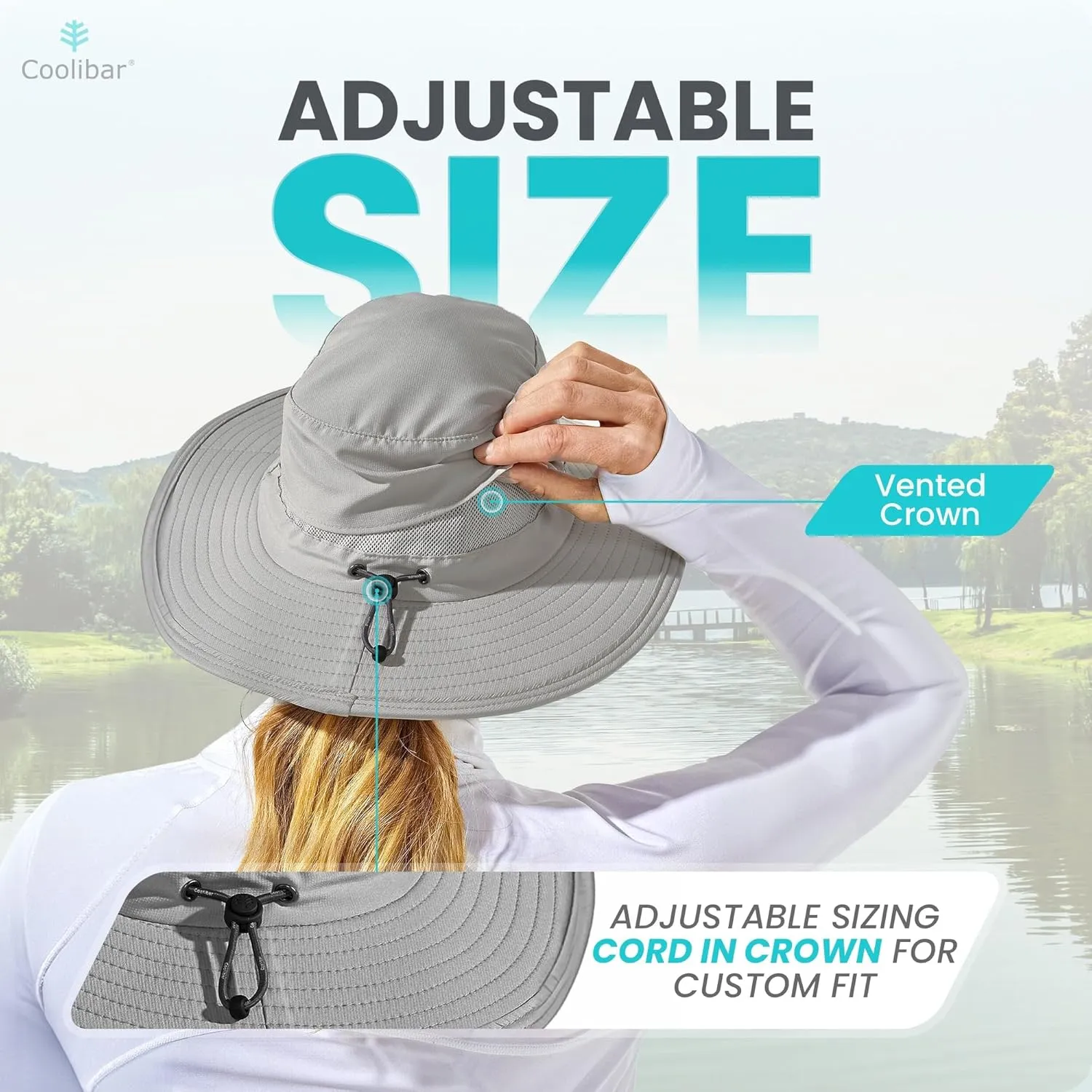 Coolibar UPF 50  Unisex Convertible Boating Hat - Sun Protective
