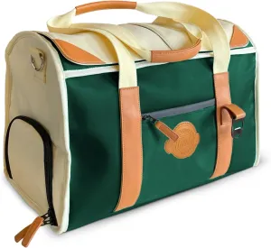Course Cruiser Golf Cooler Bag with Magnetic Lid, Insulated 36-Can Cooler with Dual Compartments, Shoe Compartment, Waterproof, Portable Fits Golf Cart, Genuine Leather