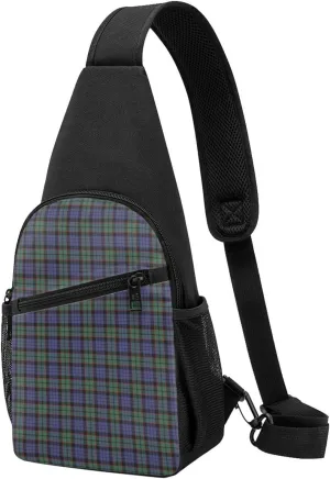 Crossbody Sling Backpack Fletcher Modern Tartan Shoulder Chest Bag Daypack for Traveling Sport
