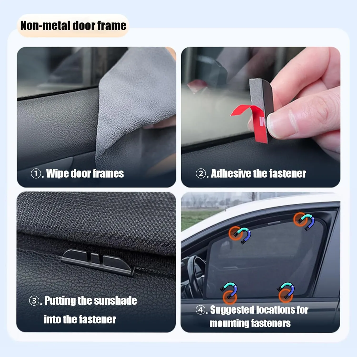 Custom Fit Car Window Shades for Mazda BIANTE, Sun Shade Protector UV Protection Window Magnetic Mesh Shield Windshield and Side Easy to Install,Front Windshield