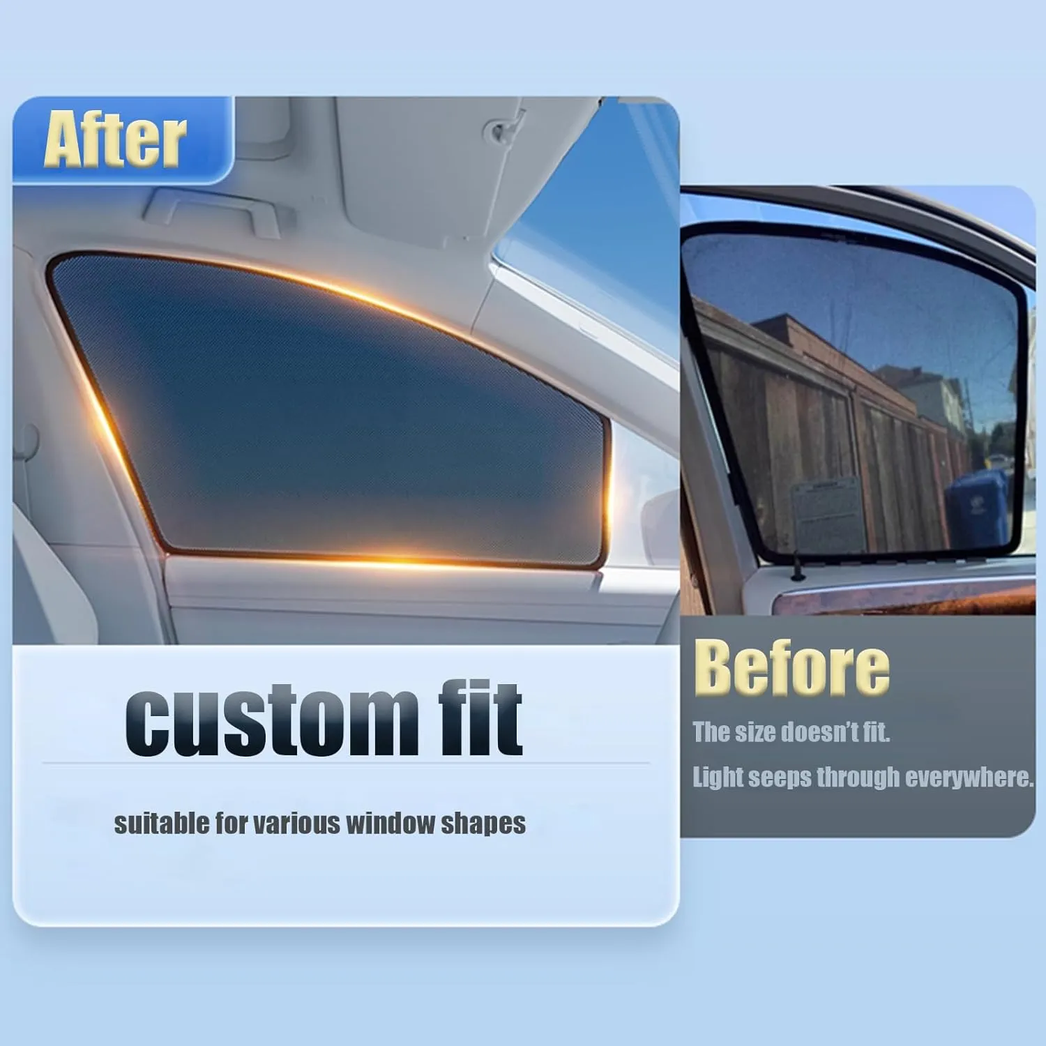 Custom Fit Car Window Shades for Mazda BIANTE, Sun Shade Protector UV Protection Window Magnetic Mesh Shield Windshield and Side Easy to Install,Front Windshield