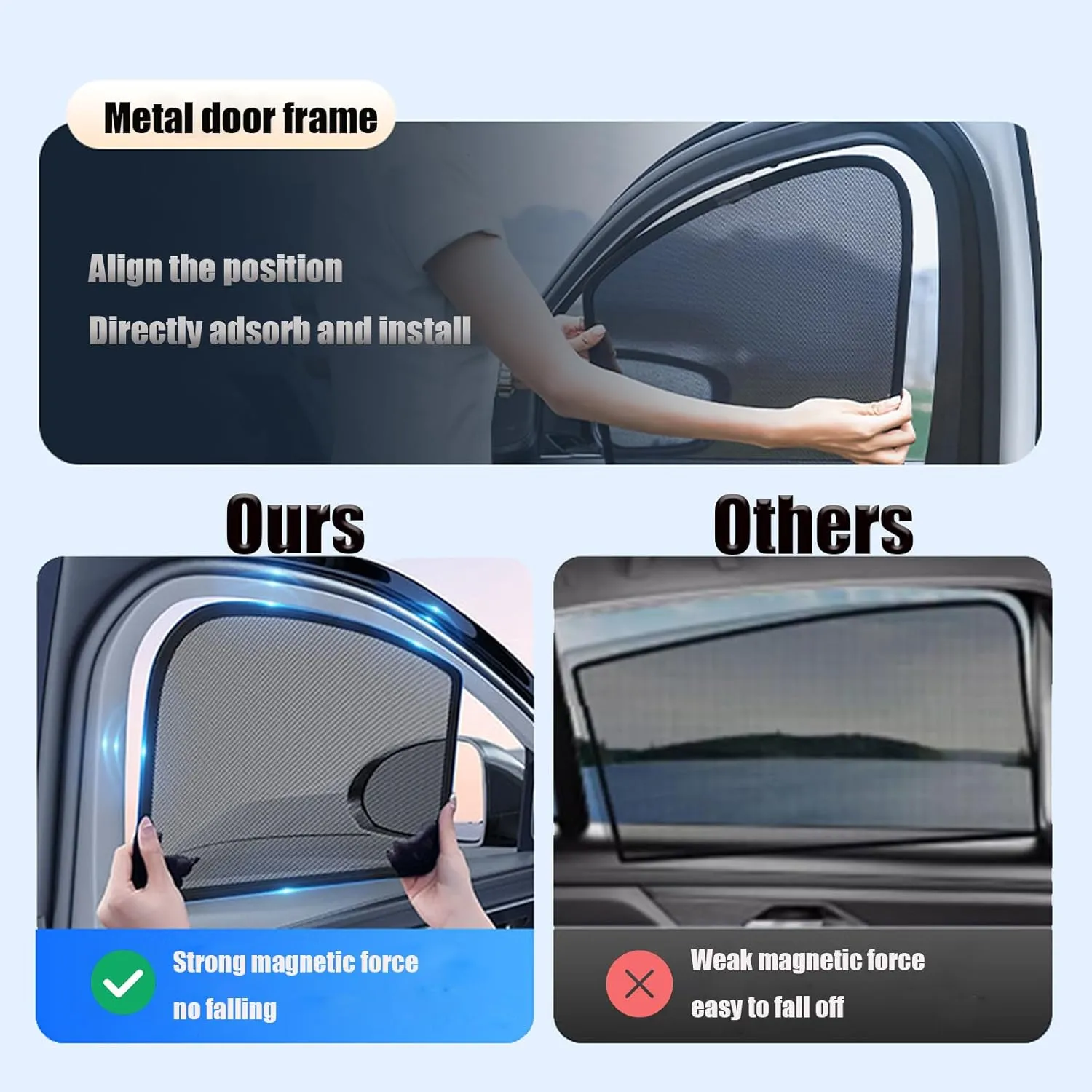 Custom Fit Car Window Shades for Mazda BIANTE, Sun Shade Protector UV Protection Window Magnetic Mesh Shield Windshield and Side Easy to Install,Front Windshield