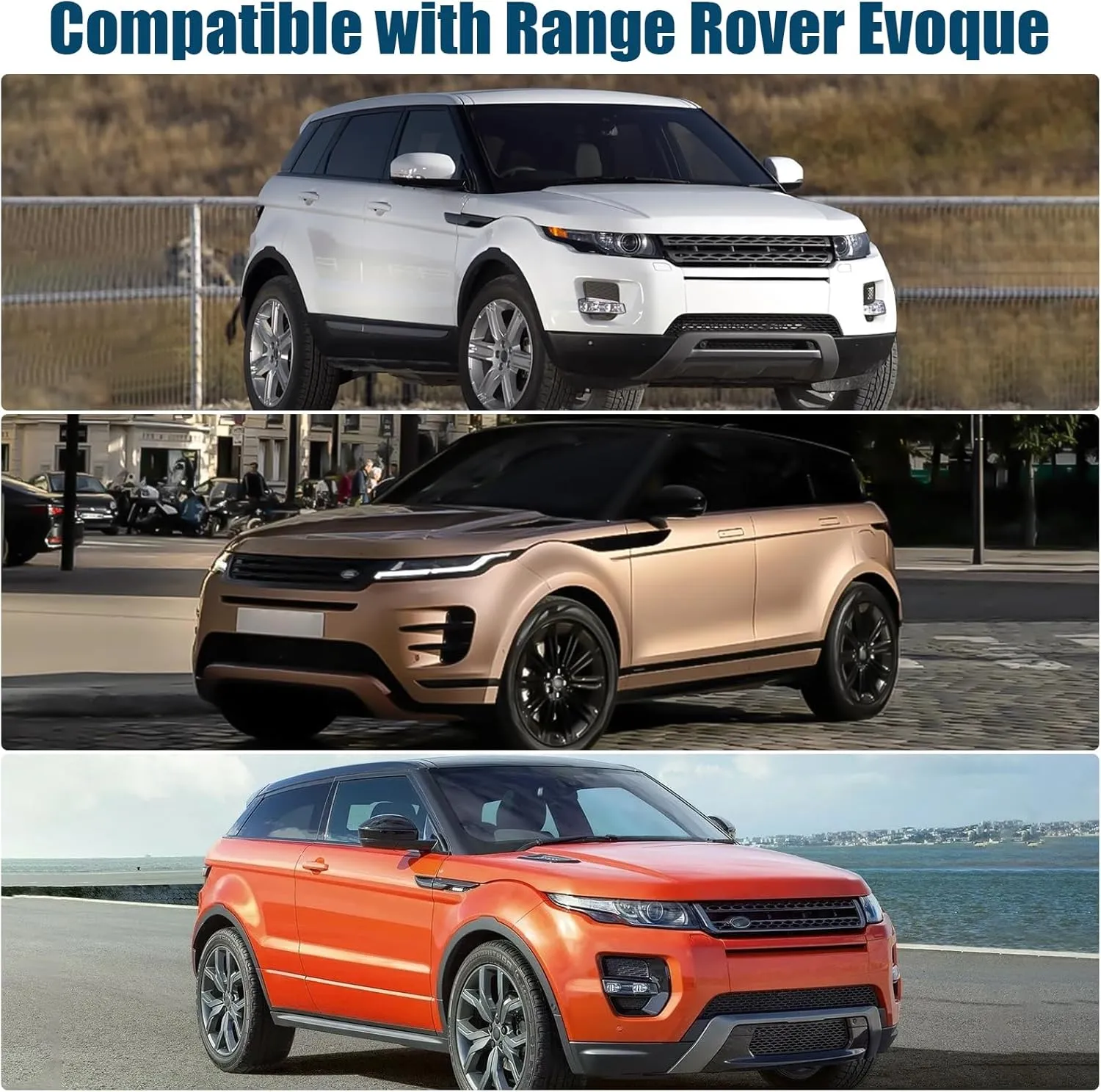 Custom Fit Windshield Sun Shade for 2012-2025 Range Rover Evoque, Foldable Car Sunshade with Storage Bag, Heat Reflective & UV Protection