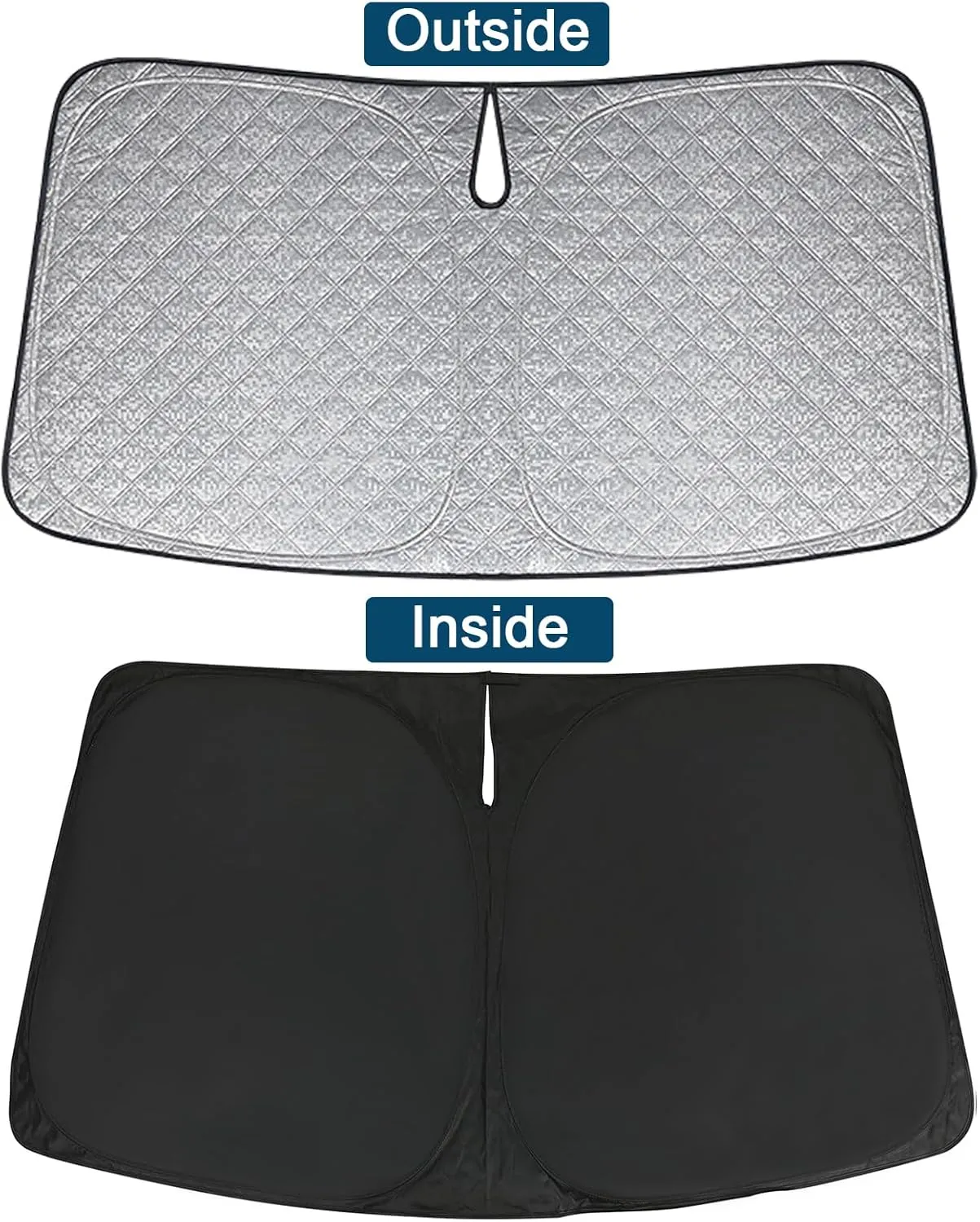 Custom Fit Windshield Sun Shade for 2012-2025 Range Rover Evoque, Foldable Car Sunshade with Storage Bag, Heat Reflective & UV Protection
