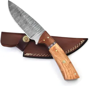 Custom Handmade Fixed Blade Hunting Knife - 9 Inch hand Forged Full Tang Knives For Hunting, Outdoor Camping, Hiking, Fishing, Bushcraft Knives With Leather Sheath. (Predator Hunter Knives)