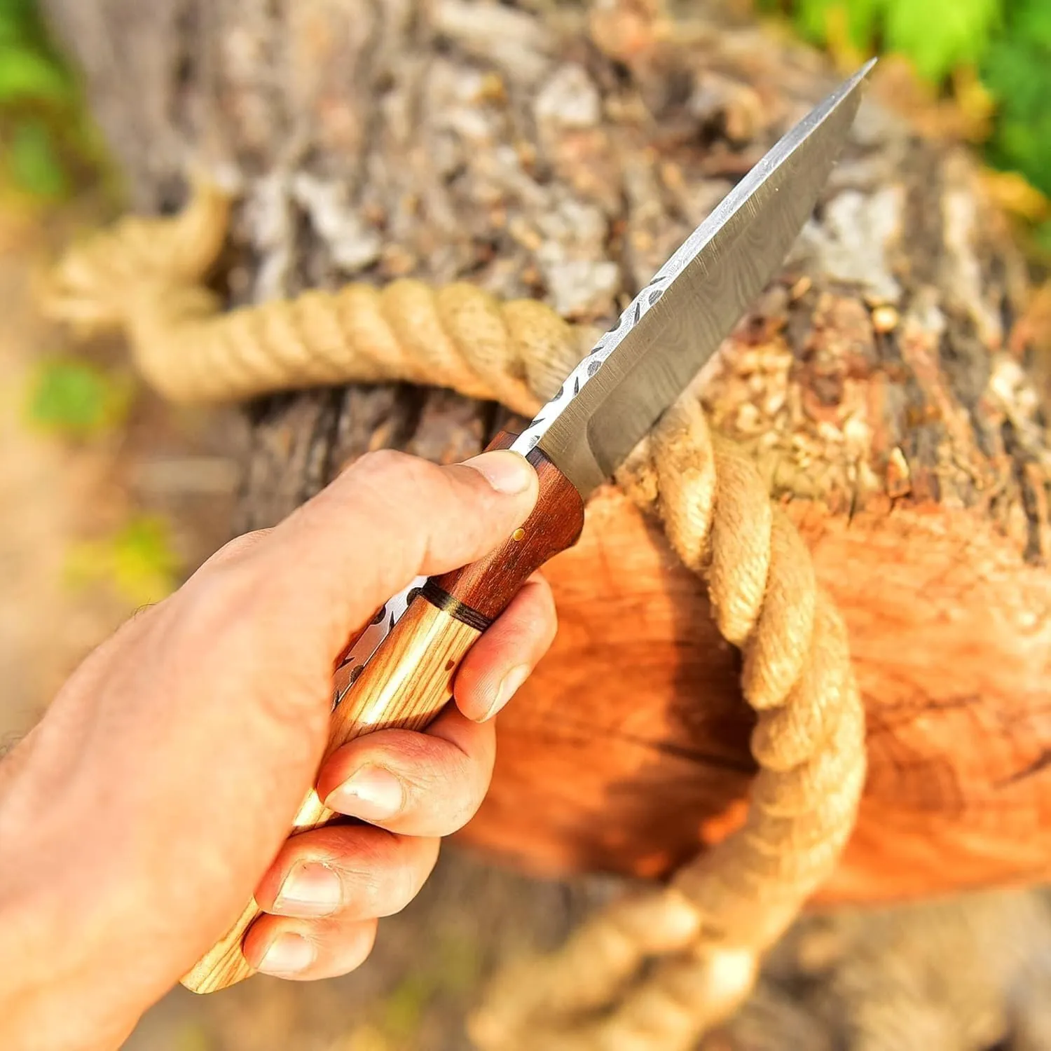 Custom Handmade Fixed Blade Hunting Knife - 9 Inch hand Forged Full Tang Knives For Hunting, Outdoor Camping, Hiking, Fishing, Bushcraft Knives With Leather Sheath. (Predator Hunter Knives)