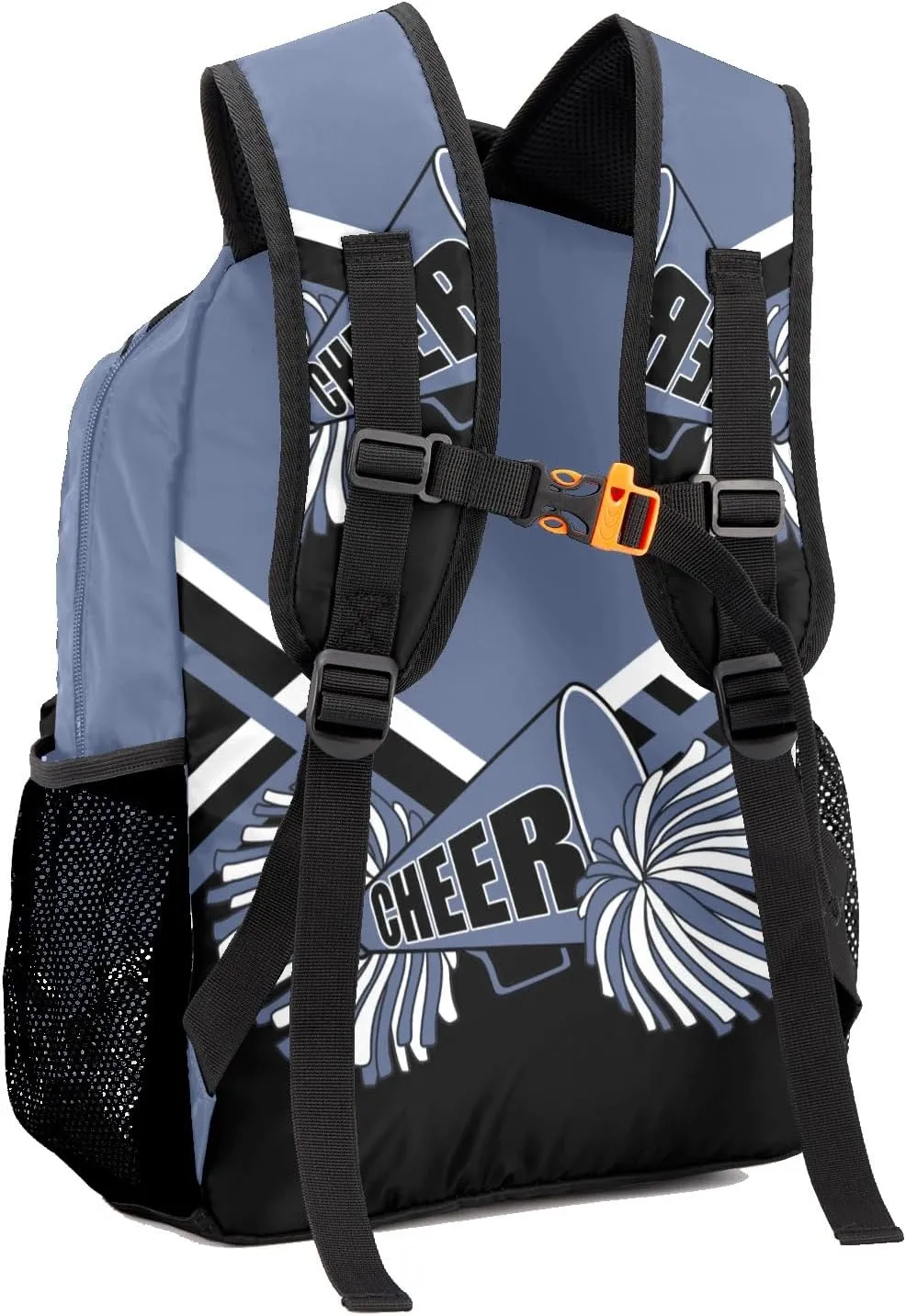 Customized Cheer Navy Cheerleaders Waterproof Backpack with Name for Hiking Camping Picnic