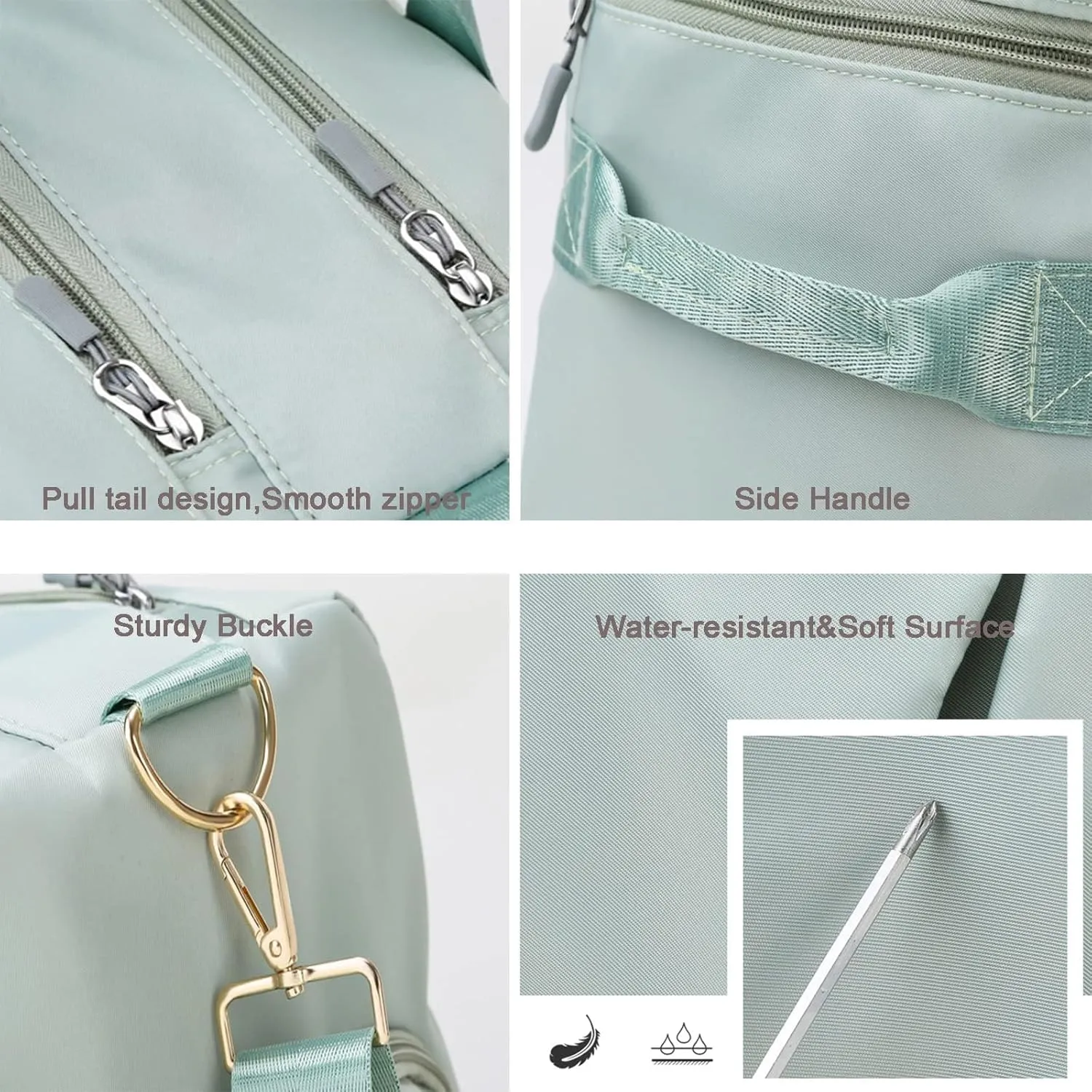 Customized Large Capacity Travel Duffle Bag with Embroidery Name,Wet Dry Pockets & Shoe Compartment,Ideal for Weekend Getaways,Long Trips,Groomsman,Bridesmaid (Green)