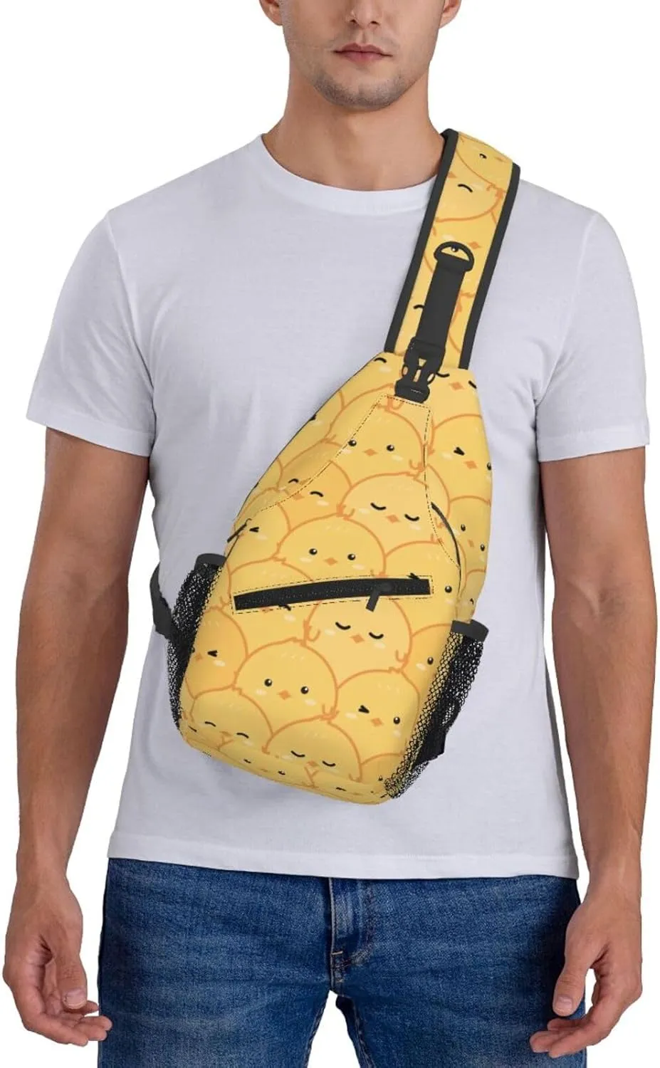 Cute Chickens Crossbody Sling Backpack Sling Bag Adjustable Chest Shoulder Daypack For Women Men