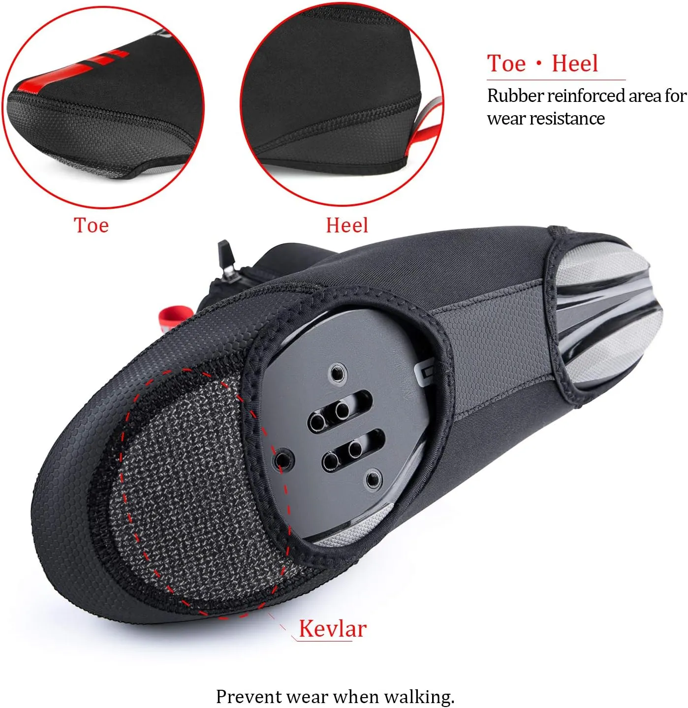 CXWXC Cycling Shoe Covers Neoprene Waterproof,Winter Thermal Warm Full Bicycle Overshoes for Men Women,Road Mountain Bike Booties