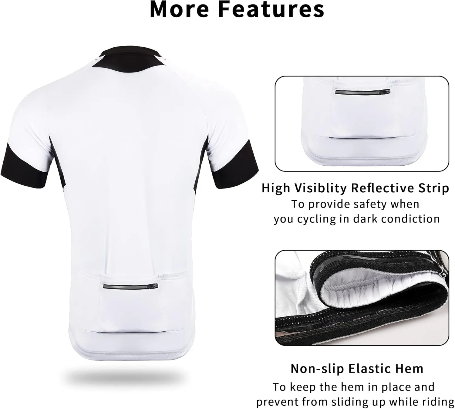 Cycling Bike Jersey for Men Short and Long Sleeve Bike Bicycle Shirts Biking Clothing Breathable Quick-Dry Shirt with Pockets