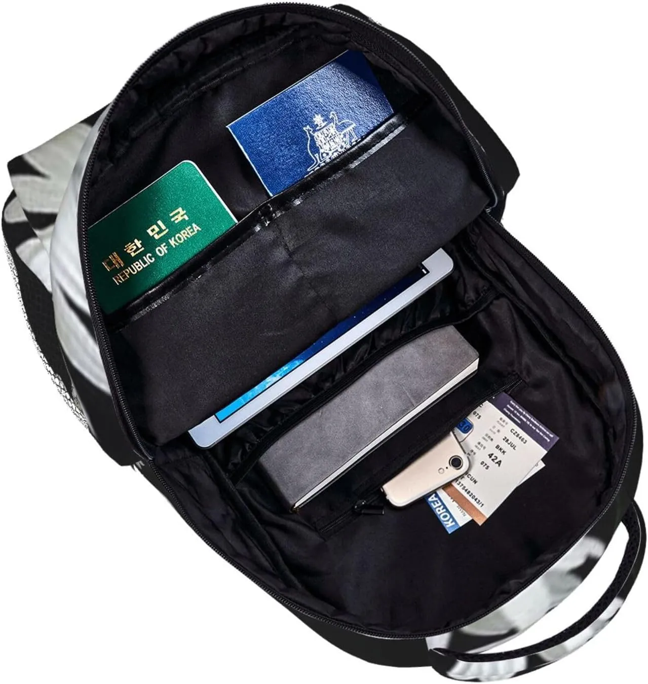 D-aisy Casual Student Backpack With Adjustable Shoulder Straps And Cushioned Back For Comfort Black