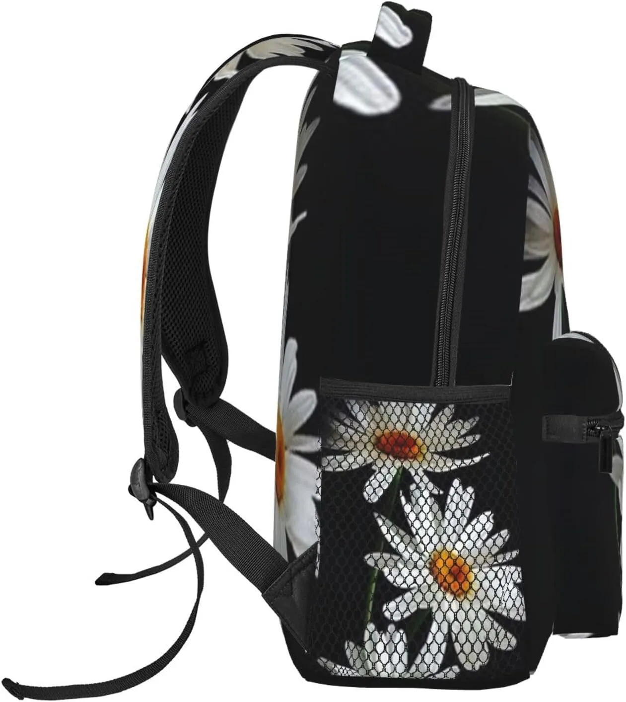 D-aisy Casual Student Backpack With Adjustable Shoulder Straps And Cushioned Back For Comfort Black