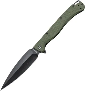 Daggerr Vendetta Discover Tactical Knife (Olive   Blackwash)
