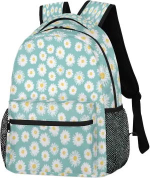 Daisy Naive Blue Back Pack Small Laptop Backpacks Casual Daypack Bagpacks Lightweight Computer Backpack for College Travel