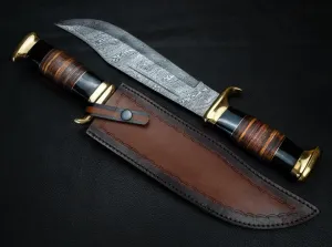 Damascus Steel Bowie Knife