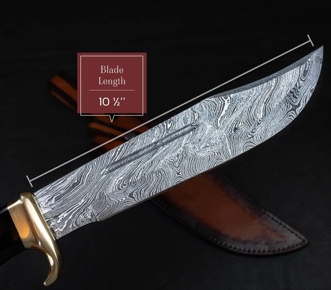 Damascus Steel Bowie Knife