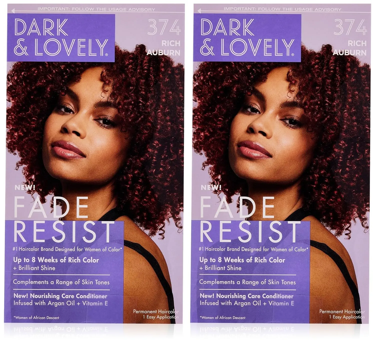 Dark & Lovely Color #374 Rich Auburn (2 Pack)