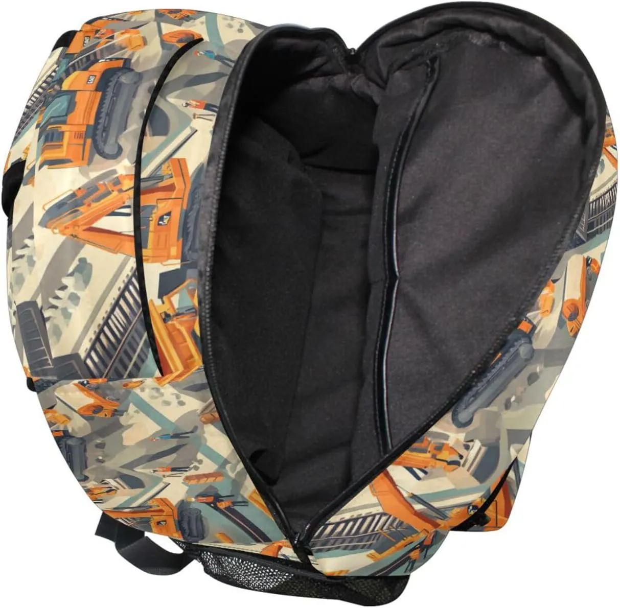 Day Backpack for Teenager Waterproof Personal Backpack with Chest Strap for Business Work College Travel Trip Construction Scene Dump Truck