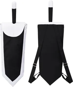 DAZCOS Dragon Sword Backpack Cosplay Costume Accessory Bag for Halloween (BLACK-white)
