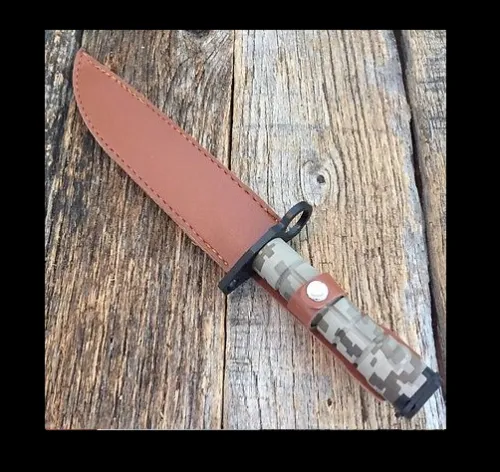 Defender Desert camo Bayonet Hunting Knife with Sheath 9296