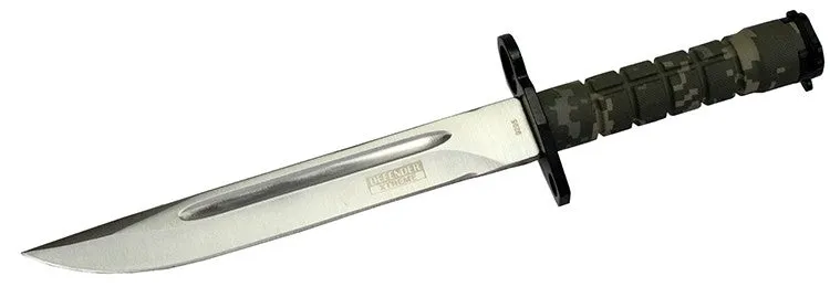 Defender Green Digital camo Bayonet Hunting Knife with Sheath 9295