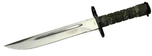 Defender Green Digital camo Bayonet Hunting Knife with Sheath 9295