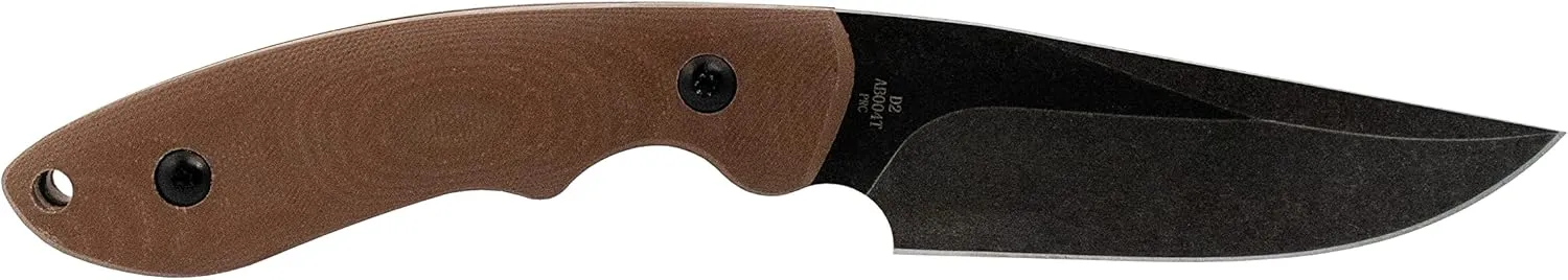 Desert Predator Tan – Handmade Fixed Blade Knife with Custom Molded Sheath & Stonewashed D2 Steel Blade.