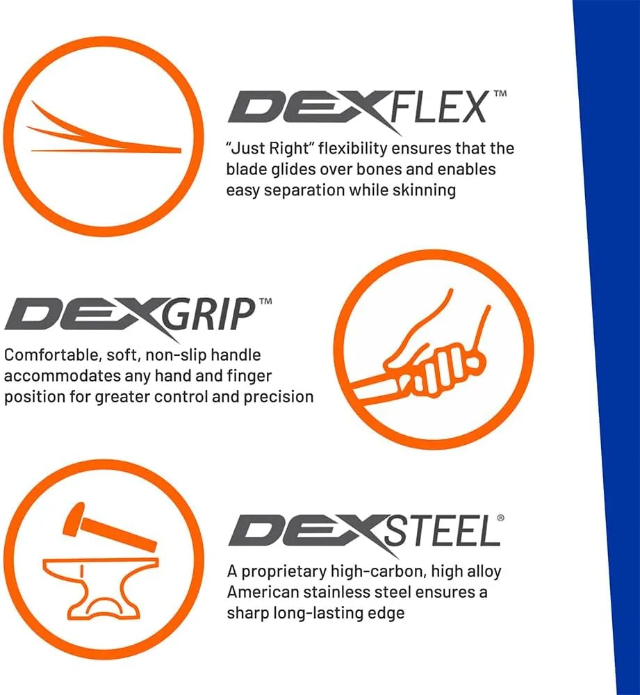 Dexter Outdoors Dextreme Dual Edge 8" Flexible Fillet Knife | Includes Sheath