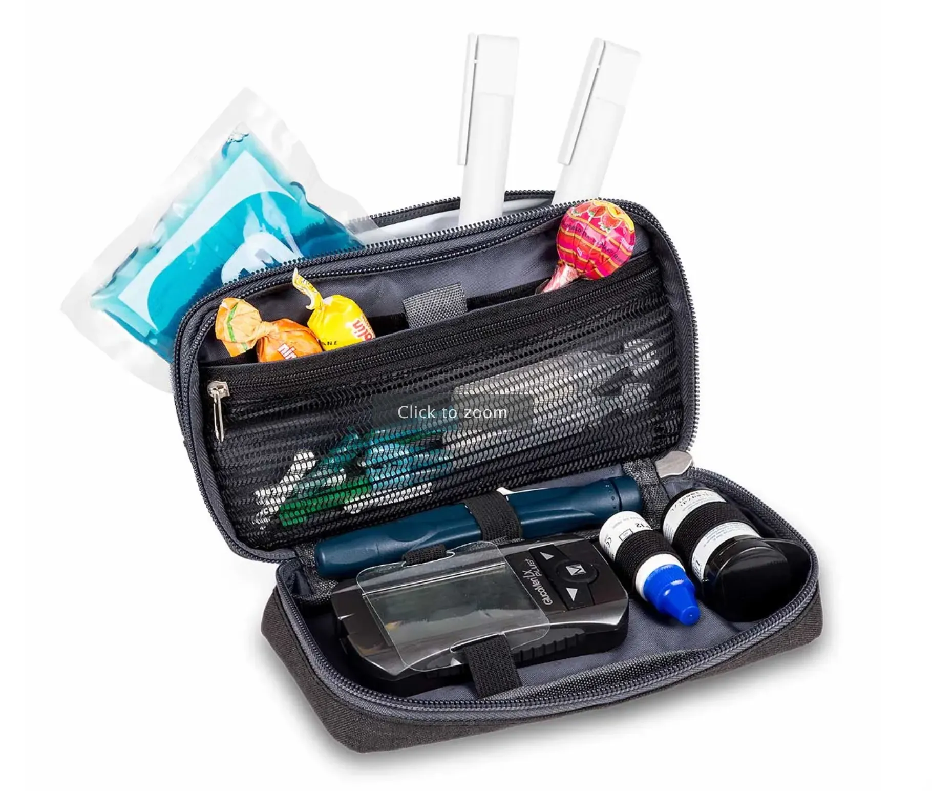 DIABETICS Diabetes Bag Isothermal Bag Black with Gel Cool Pack