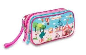 DIAS Kids Diabetes Toiletry Bag for Kids Isothermal Bag Pink with Gel Cool Pack