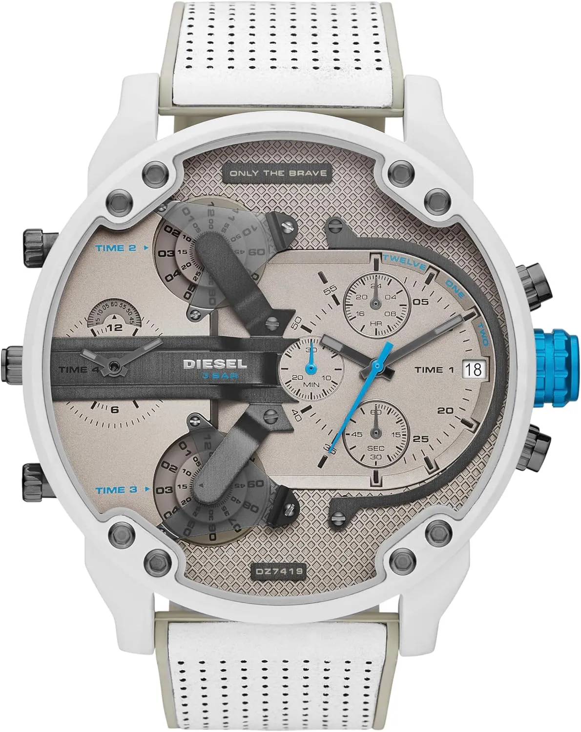 Diesel Mr. Daddy 2.0 Men's Watch with Oversized Chronograph Watch Dial and Stainless Steel, Silicone or Leather Band